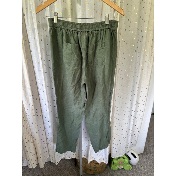J. Crew Women's Essential Linen Blend Tie Waist Seaside Pull On Crop Pants XS - Picture 4 of 9